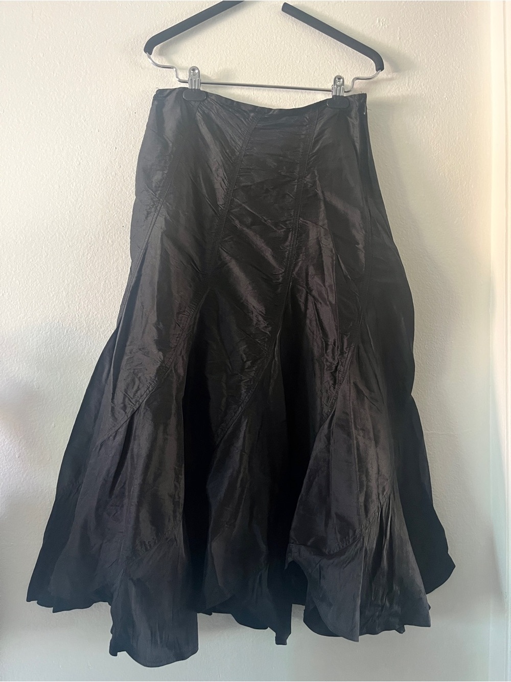 Women's Black A-Line Flared Skirt - Classic Evening Skirt
